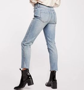 Free People CRVY vintage high rise straight jeans
